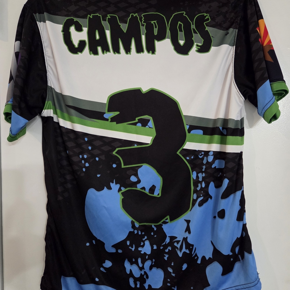 Custom-printed athletic jersey featuring the phrase "STAY HARD" and "CAMPOS" - Picture 2 of 2